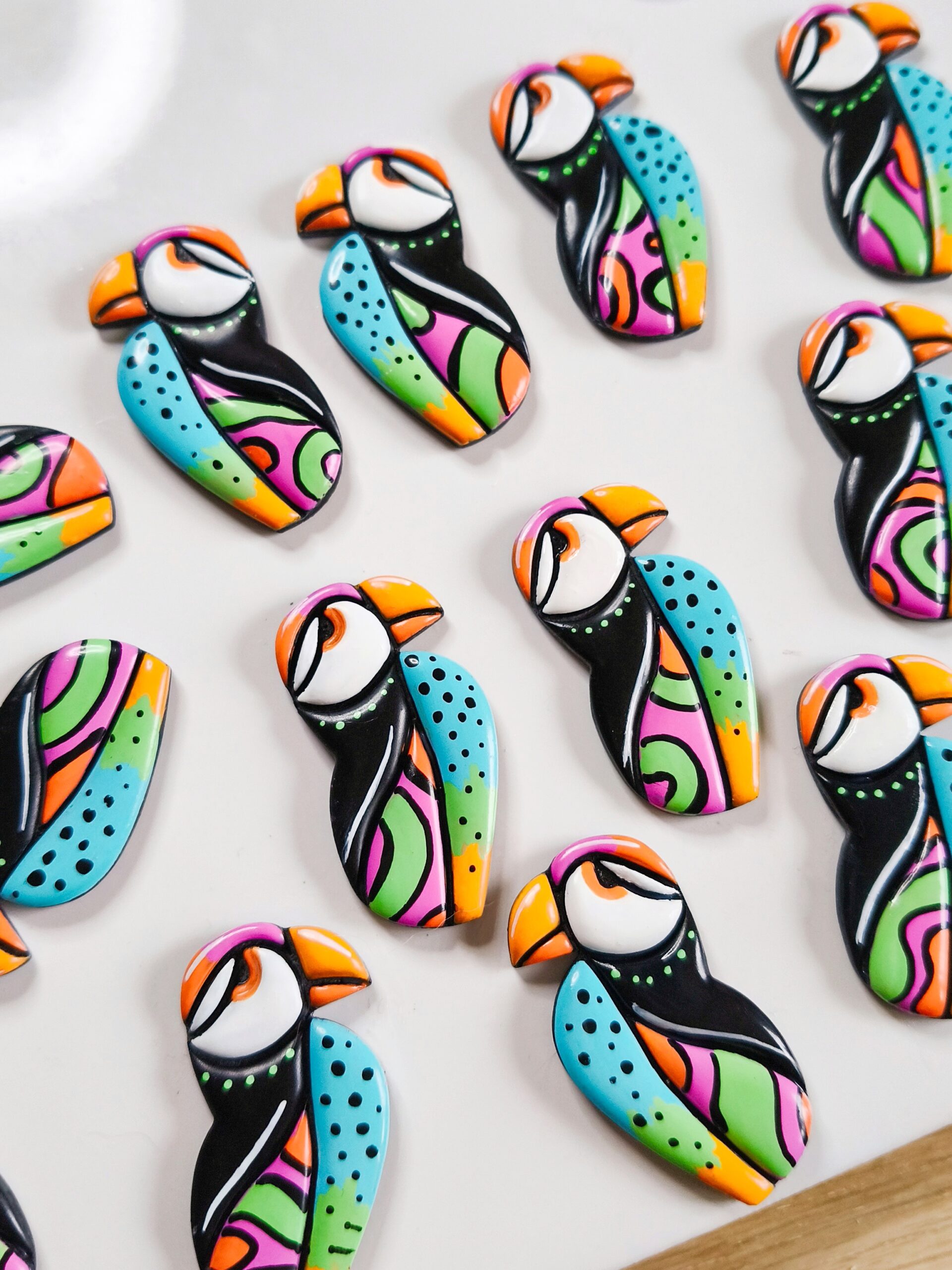 Kolczyki ptaki - Maskonury - obrazek 3