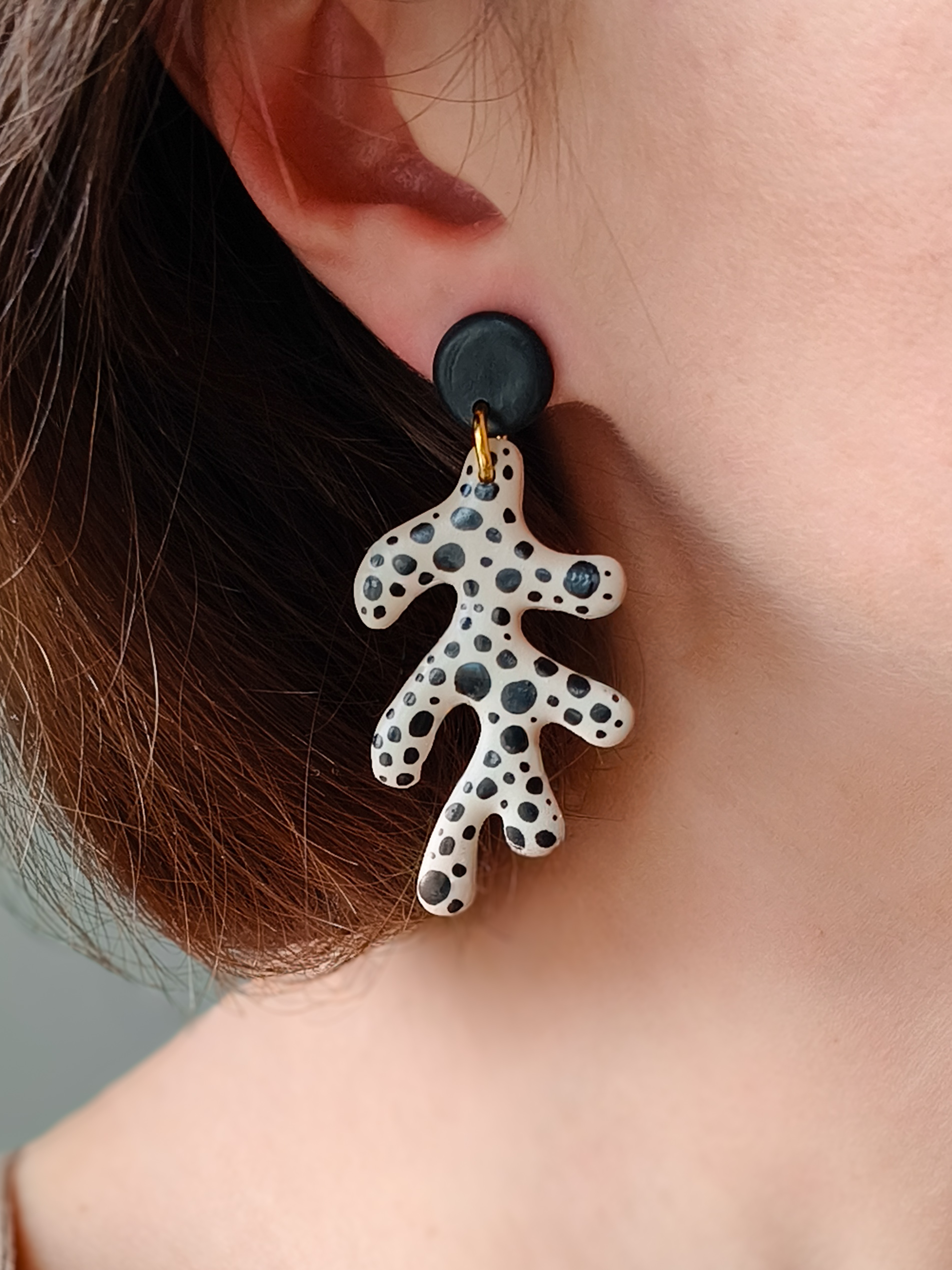 Kolczyki Koralowce - W kropki