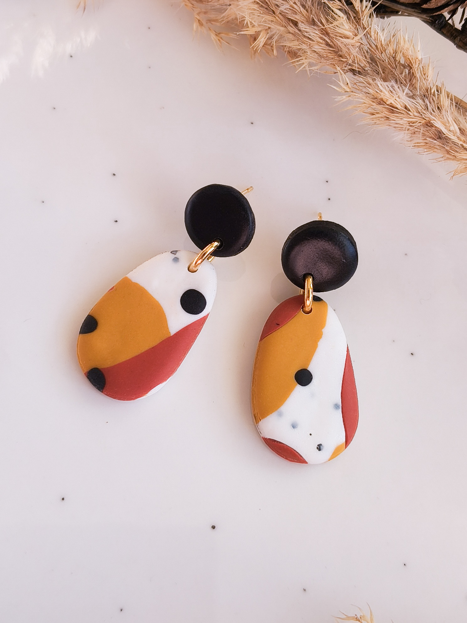 Kolczyki łezki - Rude