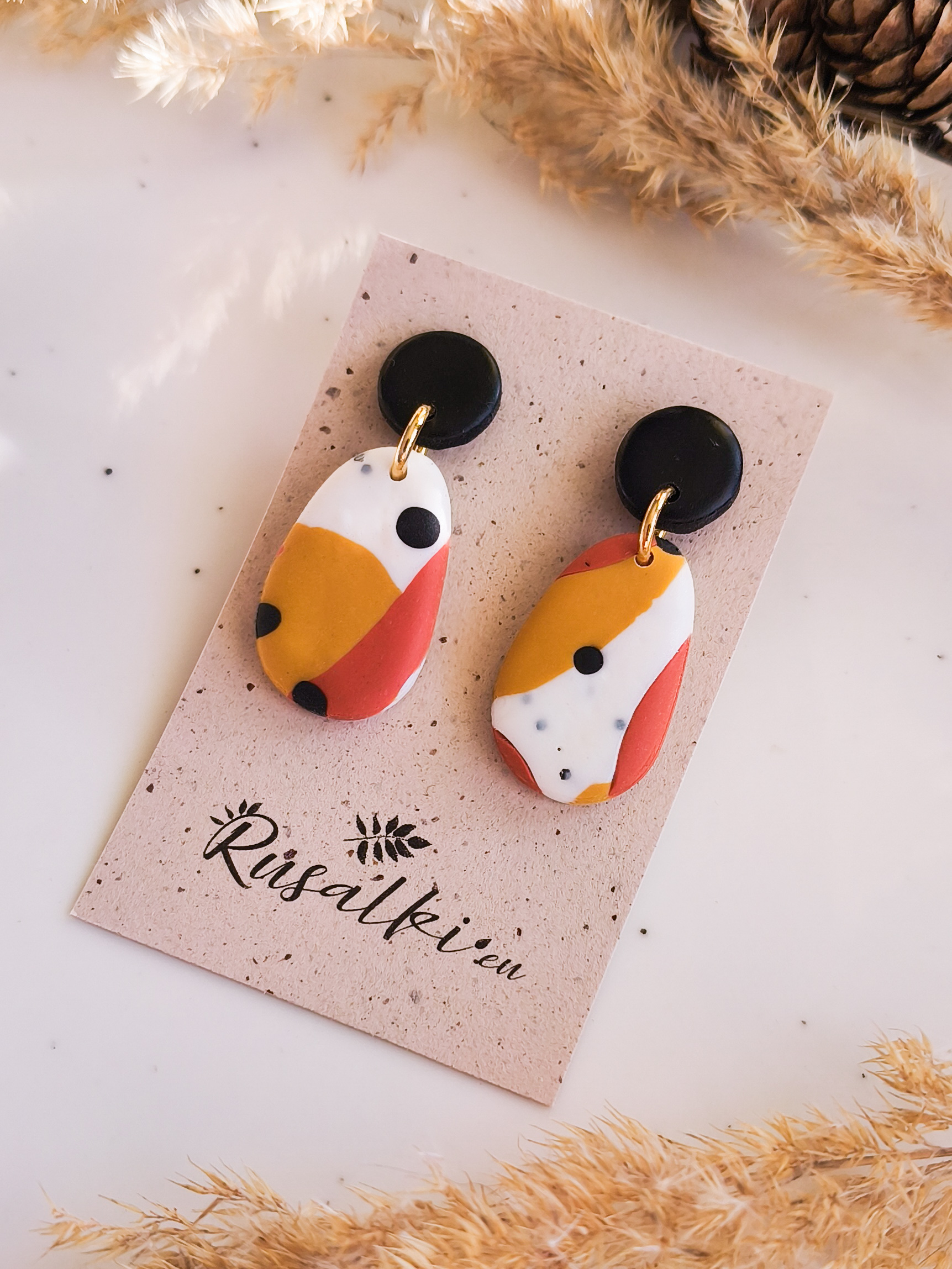 Kolczyki łezki - Rude - obrazek 3