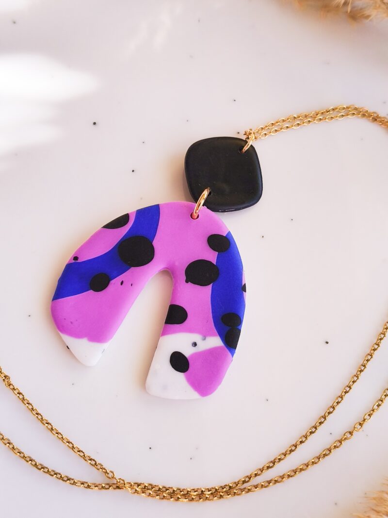 Naszyjnik Abstrakcja - Fioletowy