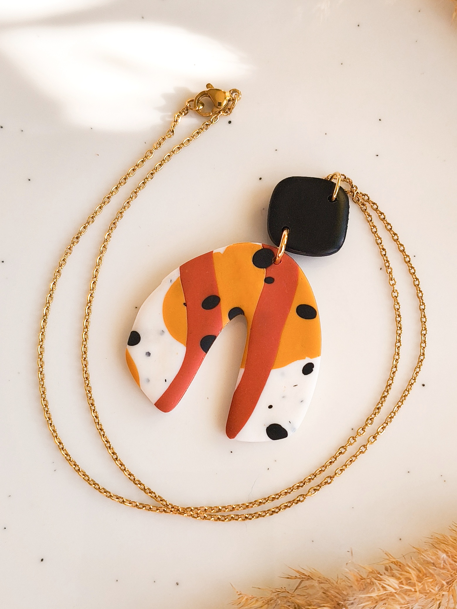 Naszyjnik Abstrakcja - Rudy - obrazek 2