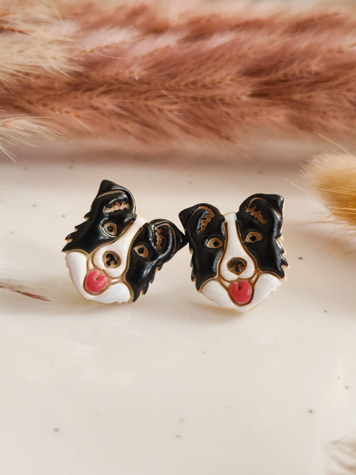 Kolczyki pieski - Border Collie
