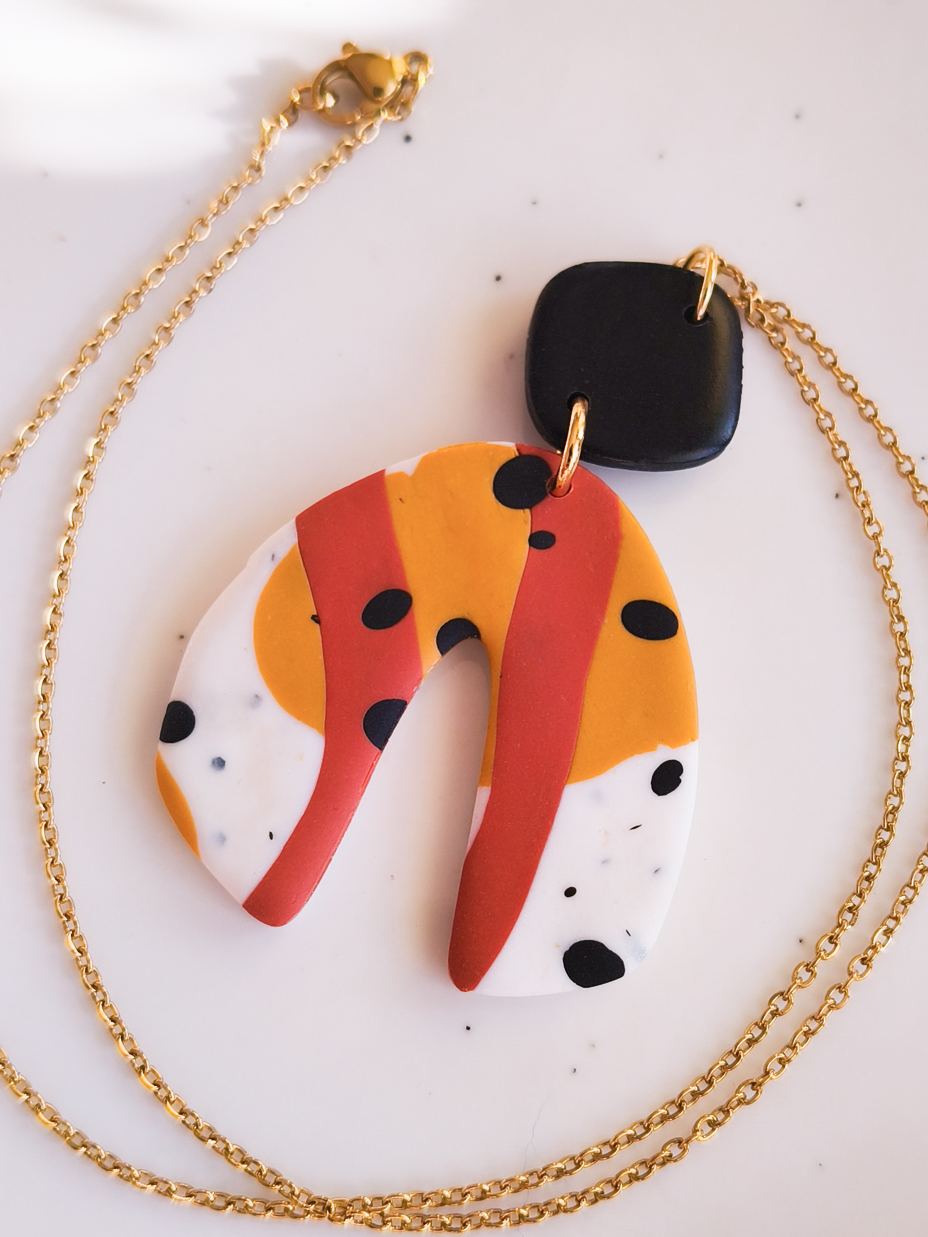 Naszyjnik Abstrakcja - Rudy