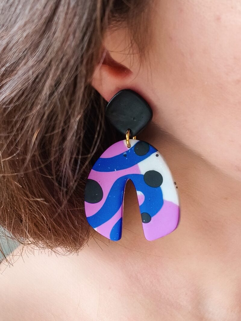 Kolczyki Abstrakcje - Fioletowe