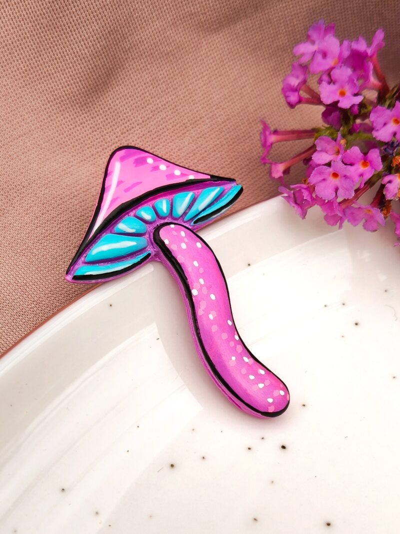 Pin Grzyb - Fioletowy