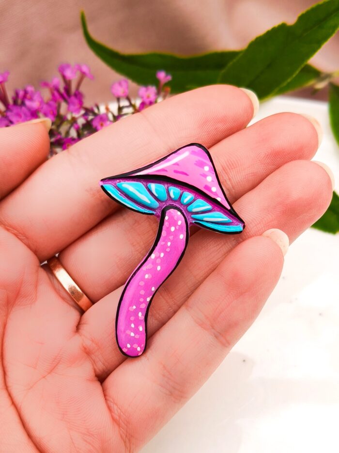Pin Grzyb - Fioletowy - obrazek 3