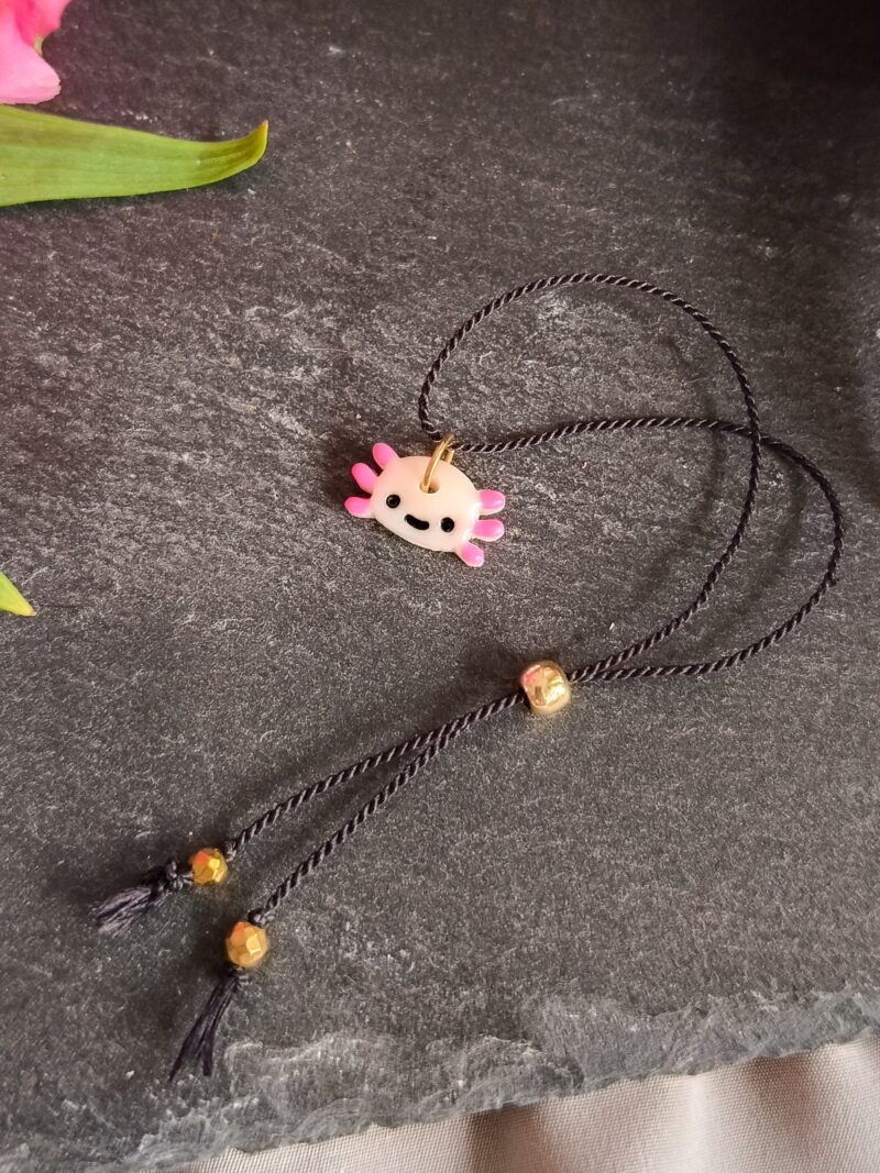 Bransoletka z regulacją – różowy Aksolotl