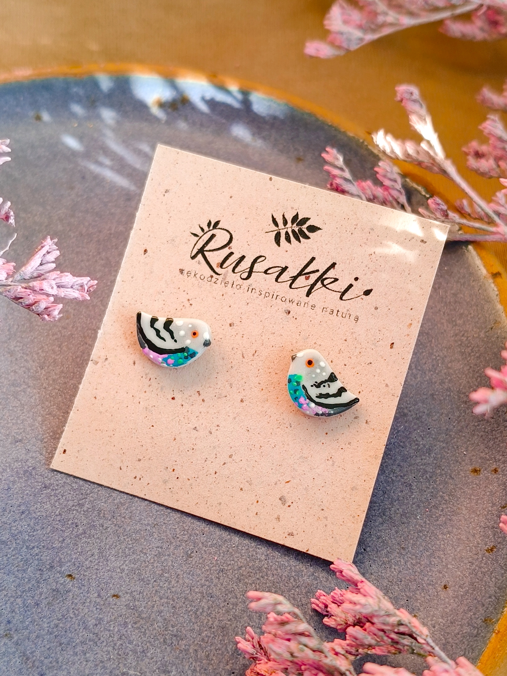 Kolczyki ptaszki – mini Gołąbki - obrazek 6