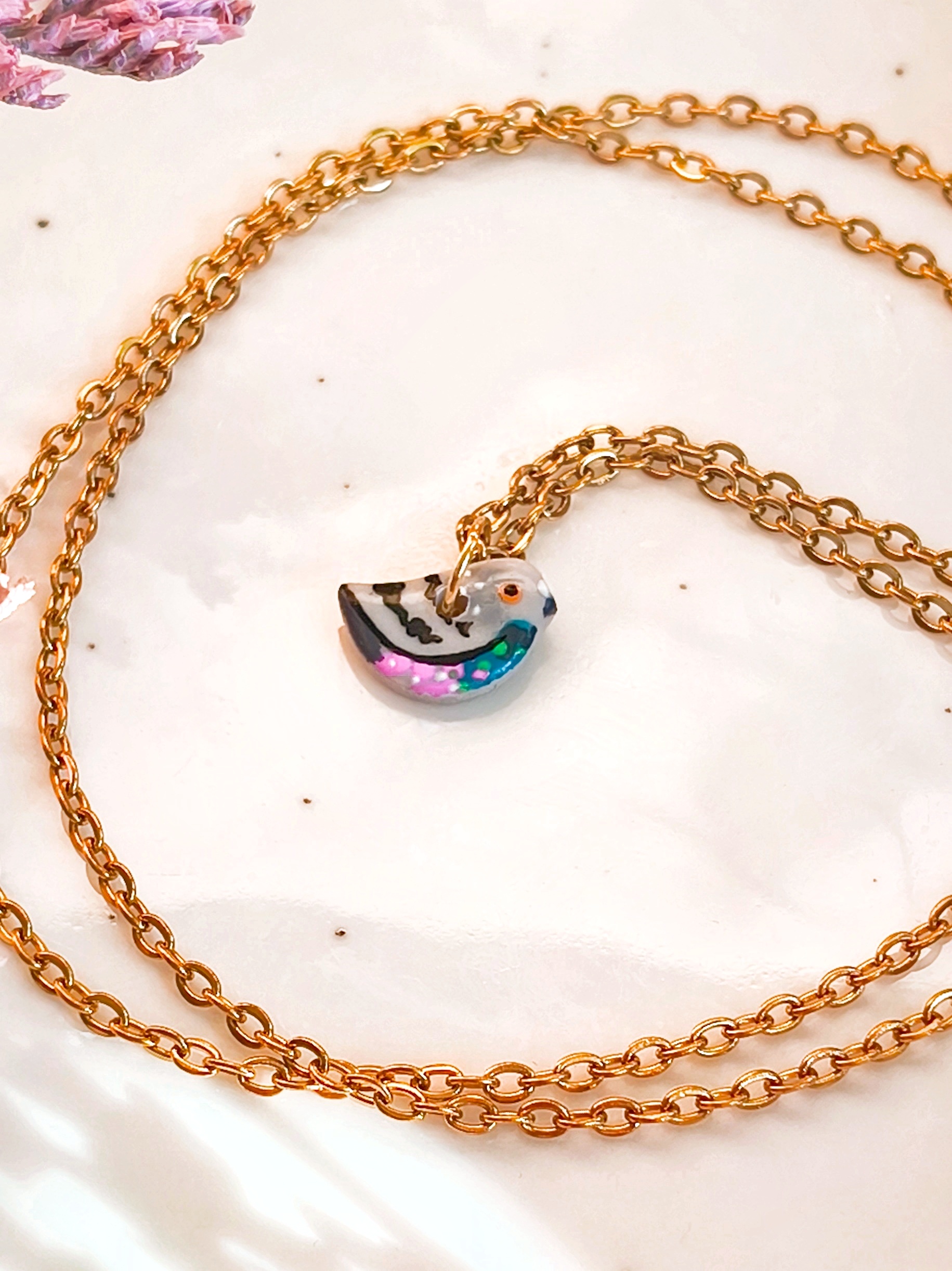 Naszyjnik ptak – mini Gołąbek - obrazek 6