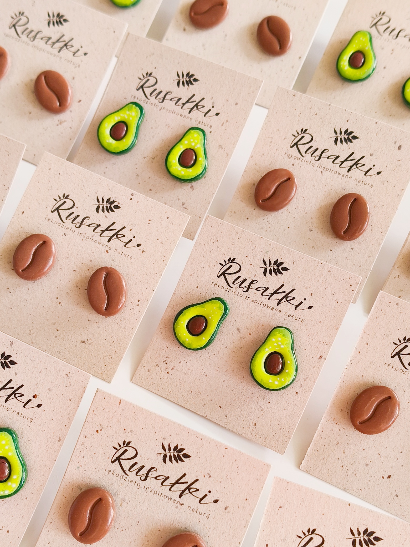 Kolczyki sztyfty – Ziarenko Kawy - obrazek 8