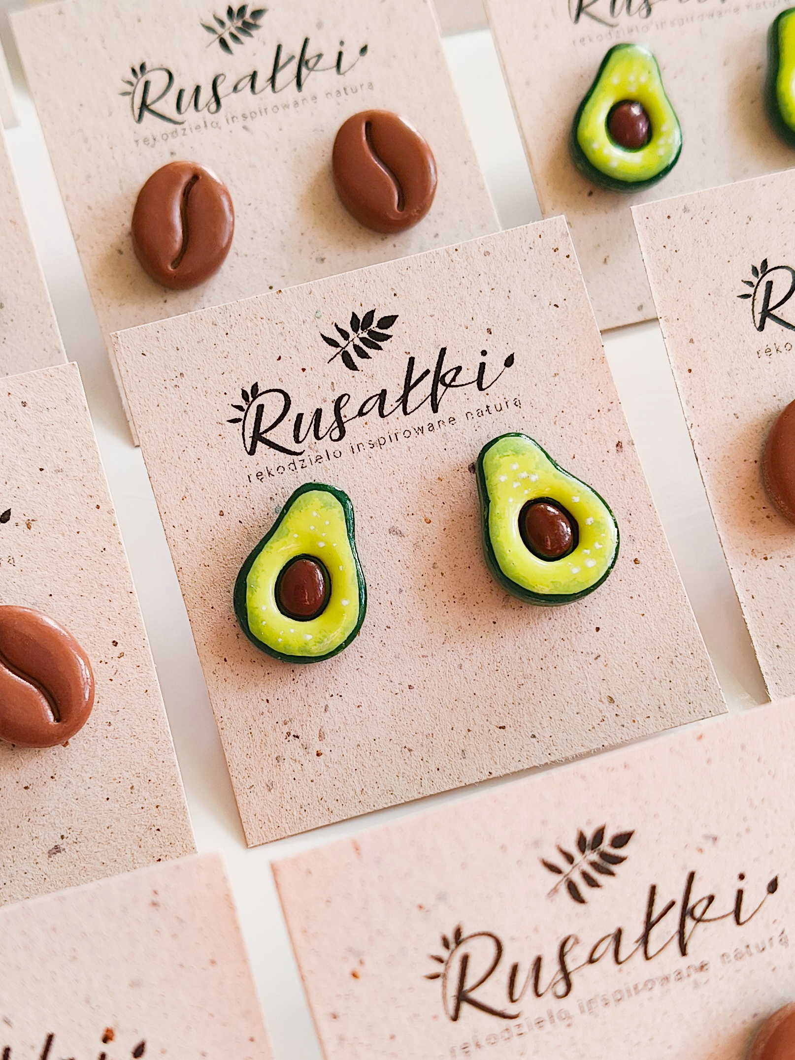 Kolczyki sztyfty – Awokado - obrazek 5