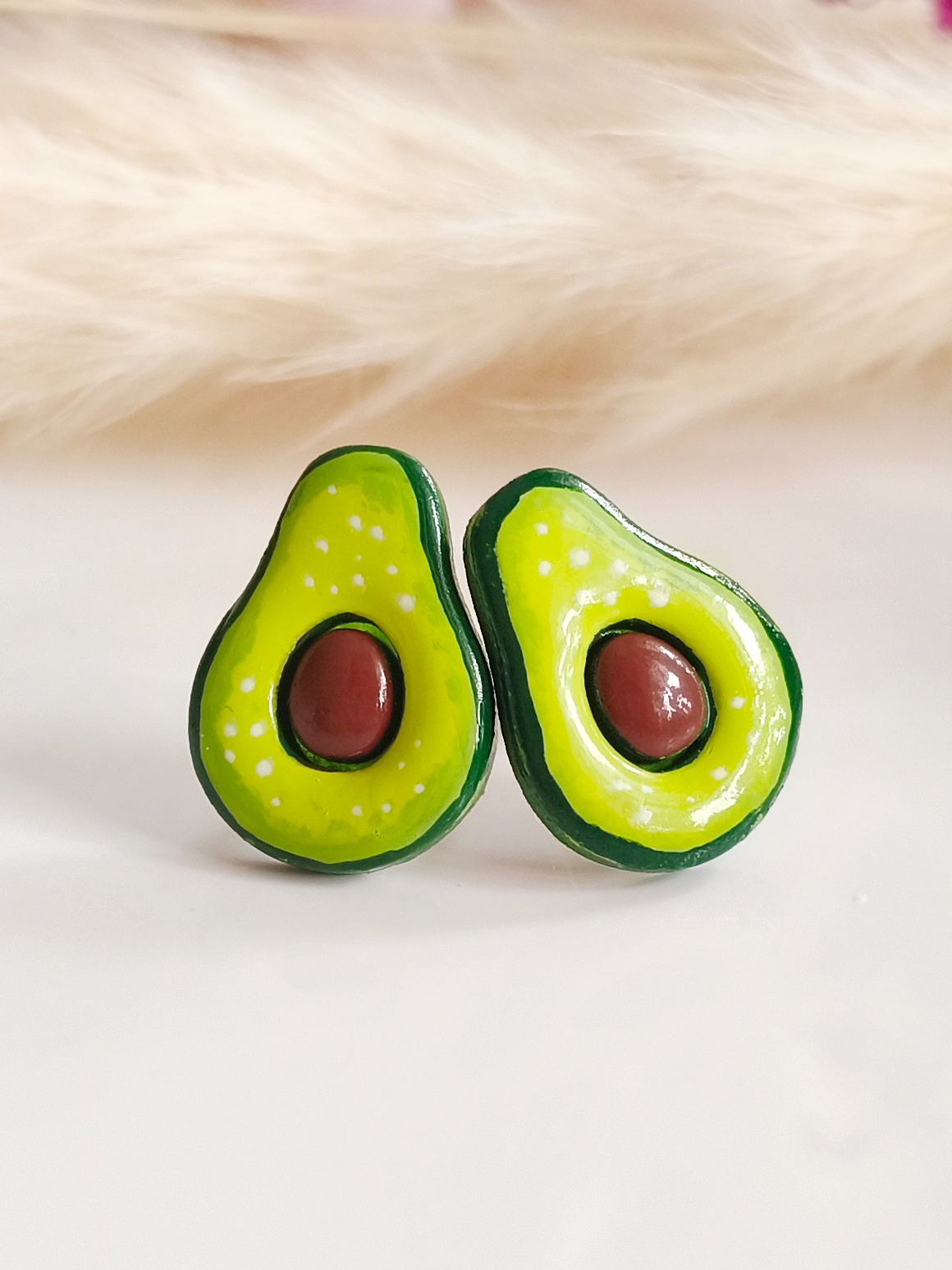 Kolczyki sztyfty – Awokado - obrazek 3