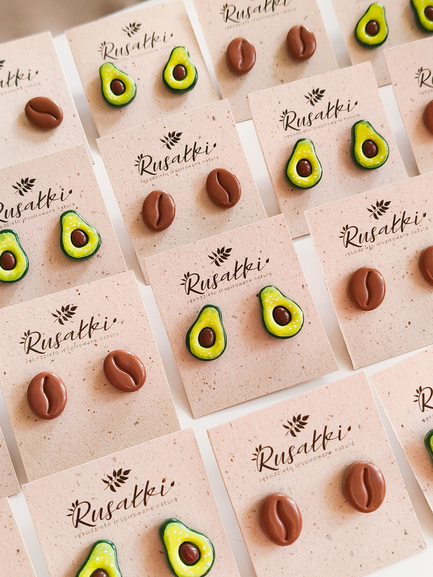 Kolczyki sztyfty – Ziarenko Kawy - obrazek 7