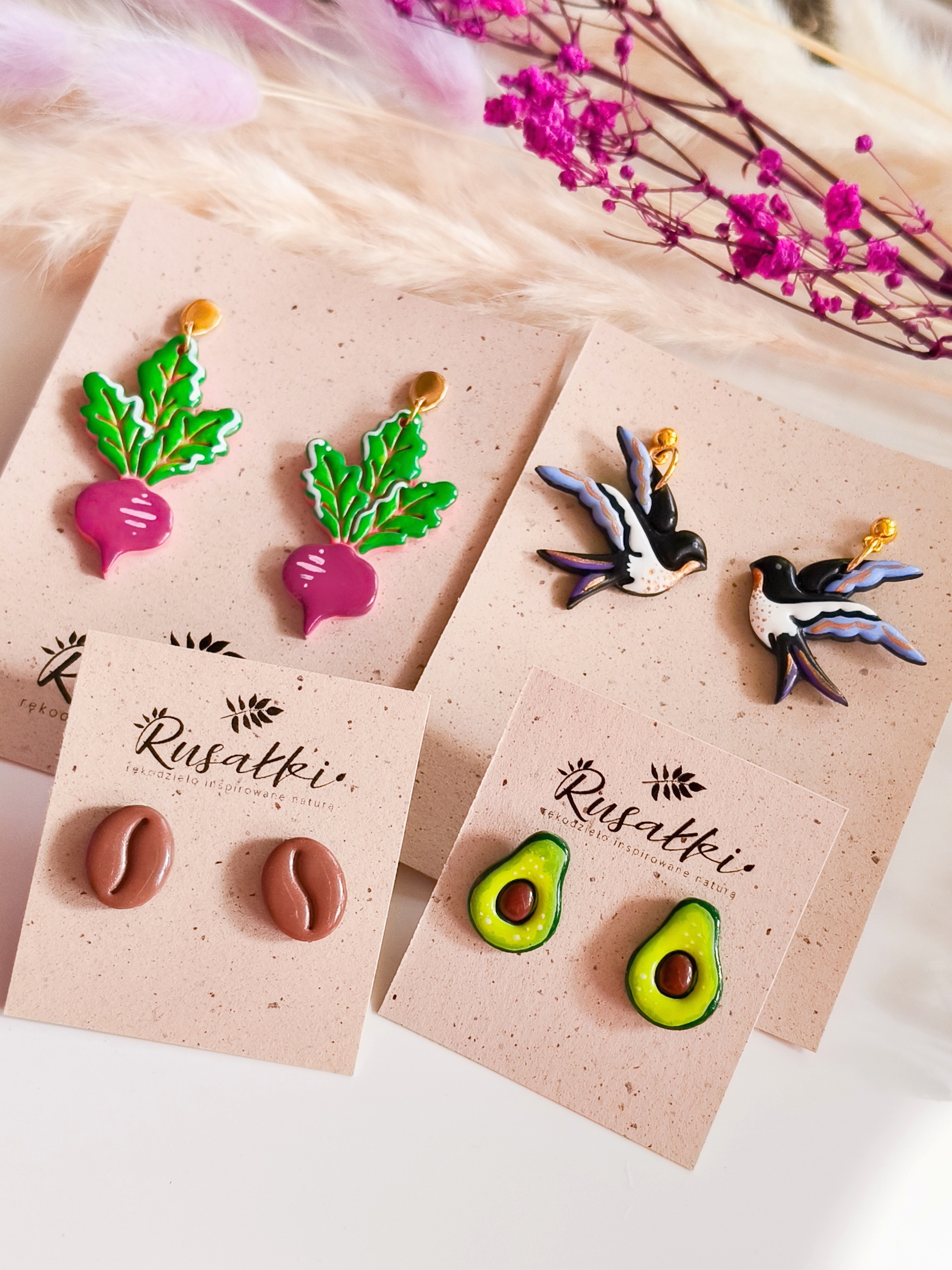 Kolczyki sztyfty – Ziarenko Kawy - obrazek 9