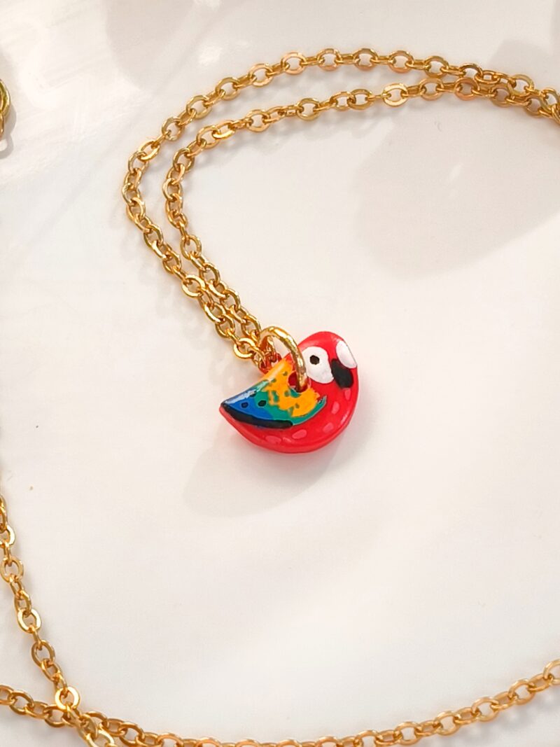 Naszyjnik – Papuga Ara Czerwona