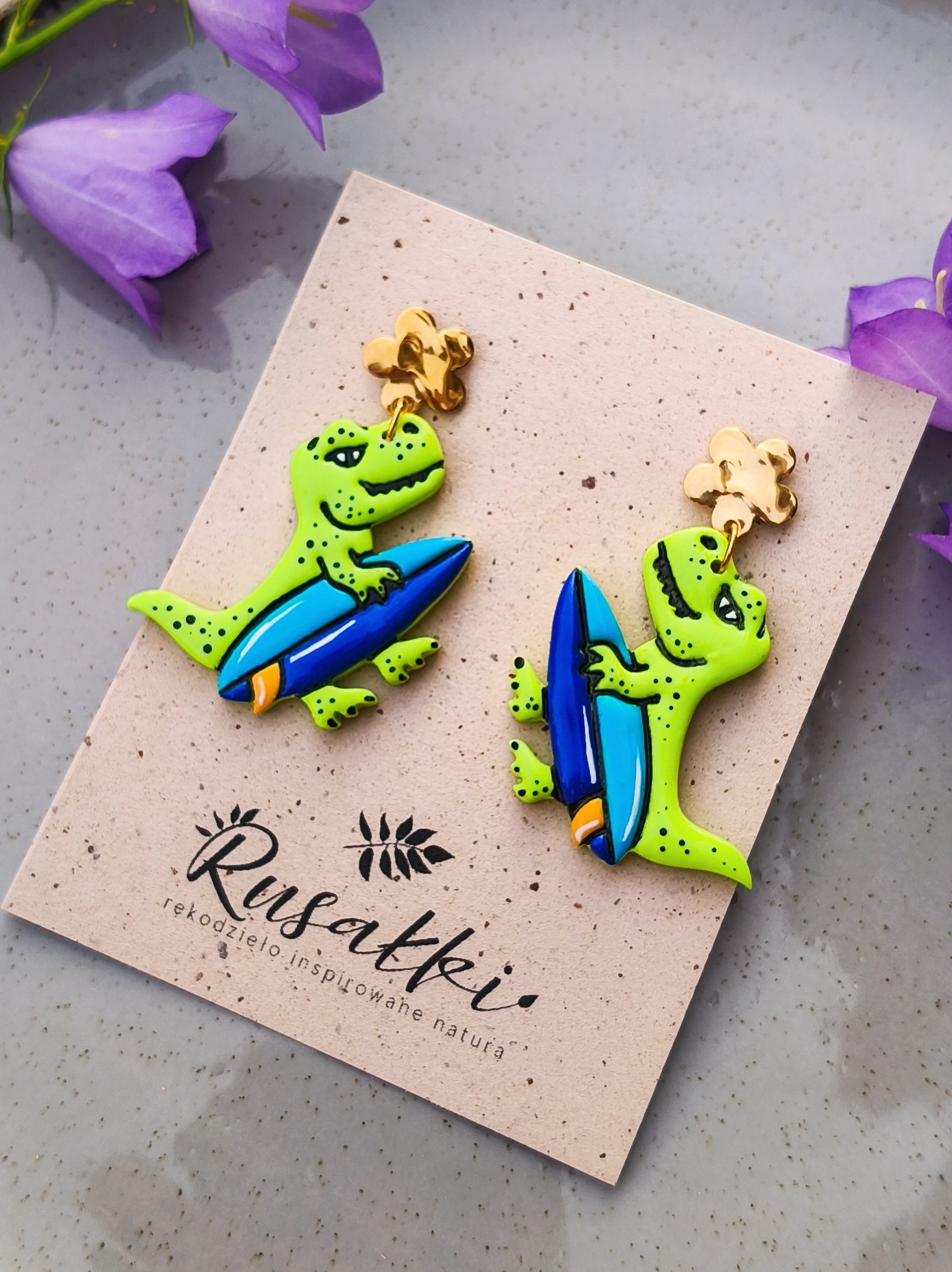 Kolczyki Dinozaury T-Rex - obrazek 2