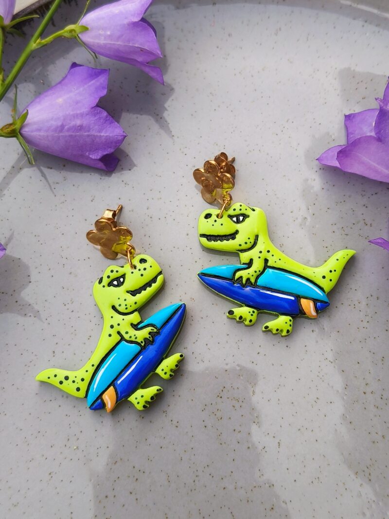 Kolczyki Dinozaury T-Rex